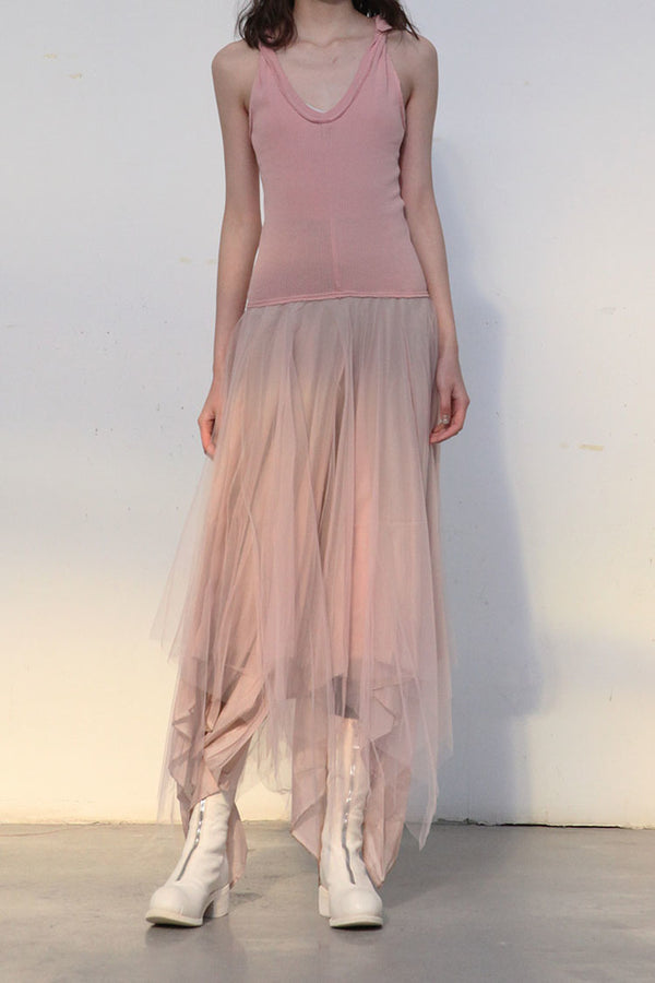 marc le bihan 2836 tank top dress Pink